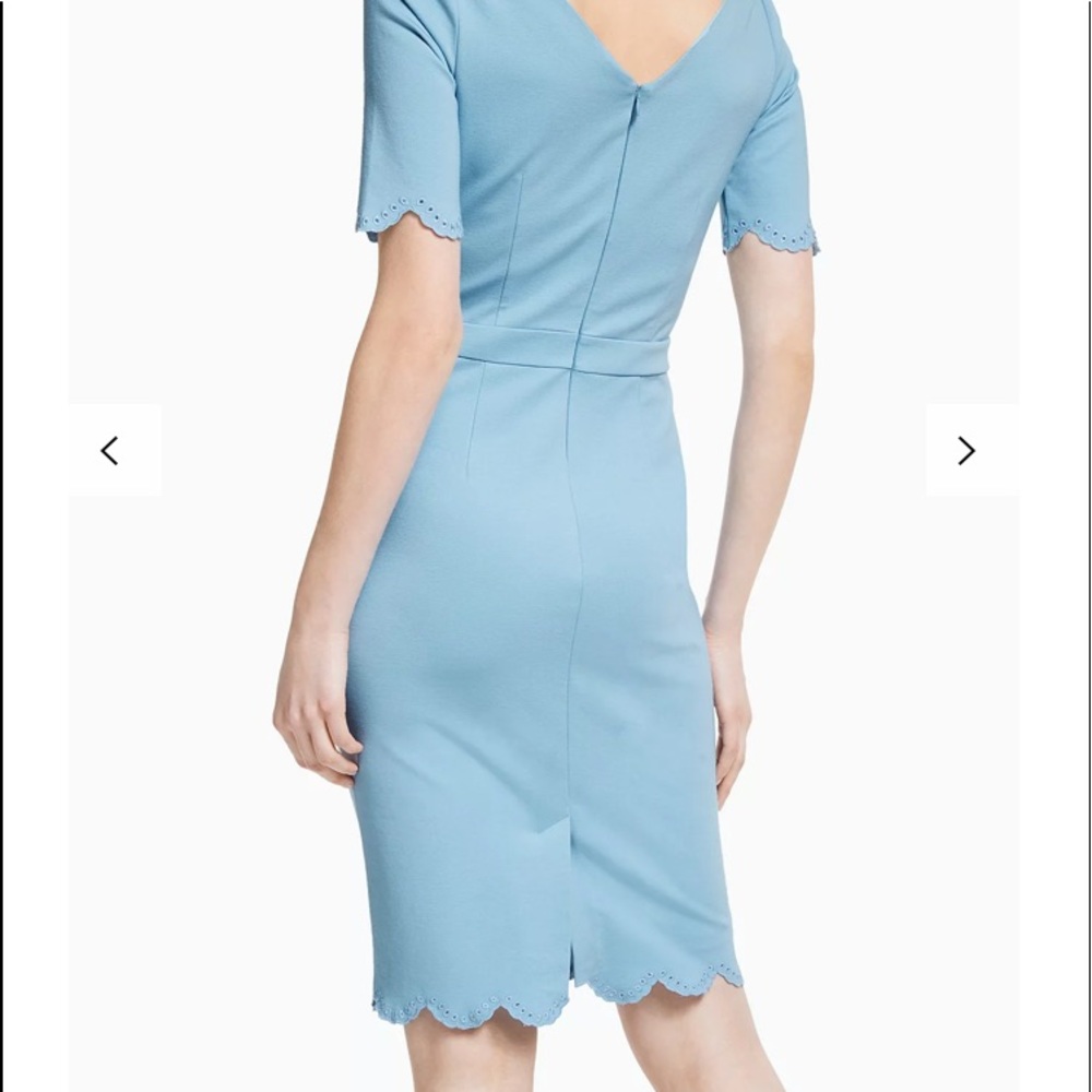Boden Emma Ponte Dress .Embroidered cuffs and hem give this pencil Dress… - Picture 13 of 16